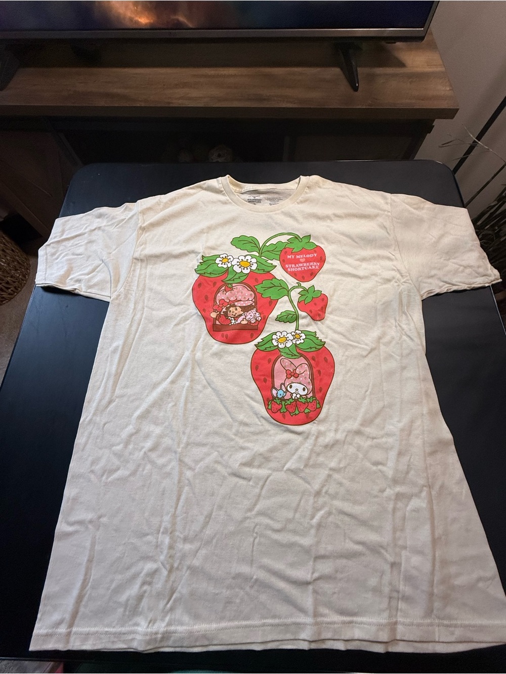 Sanrio My Melody x Strawberry Shortcake Graphic Tee - Cream